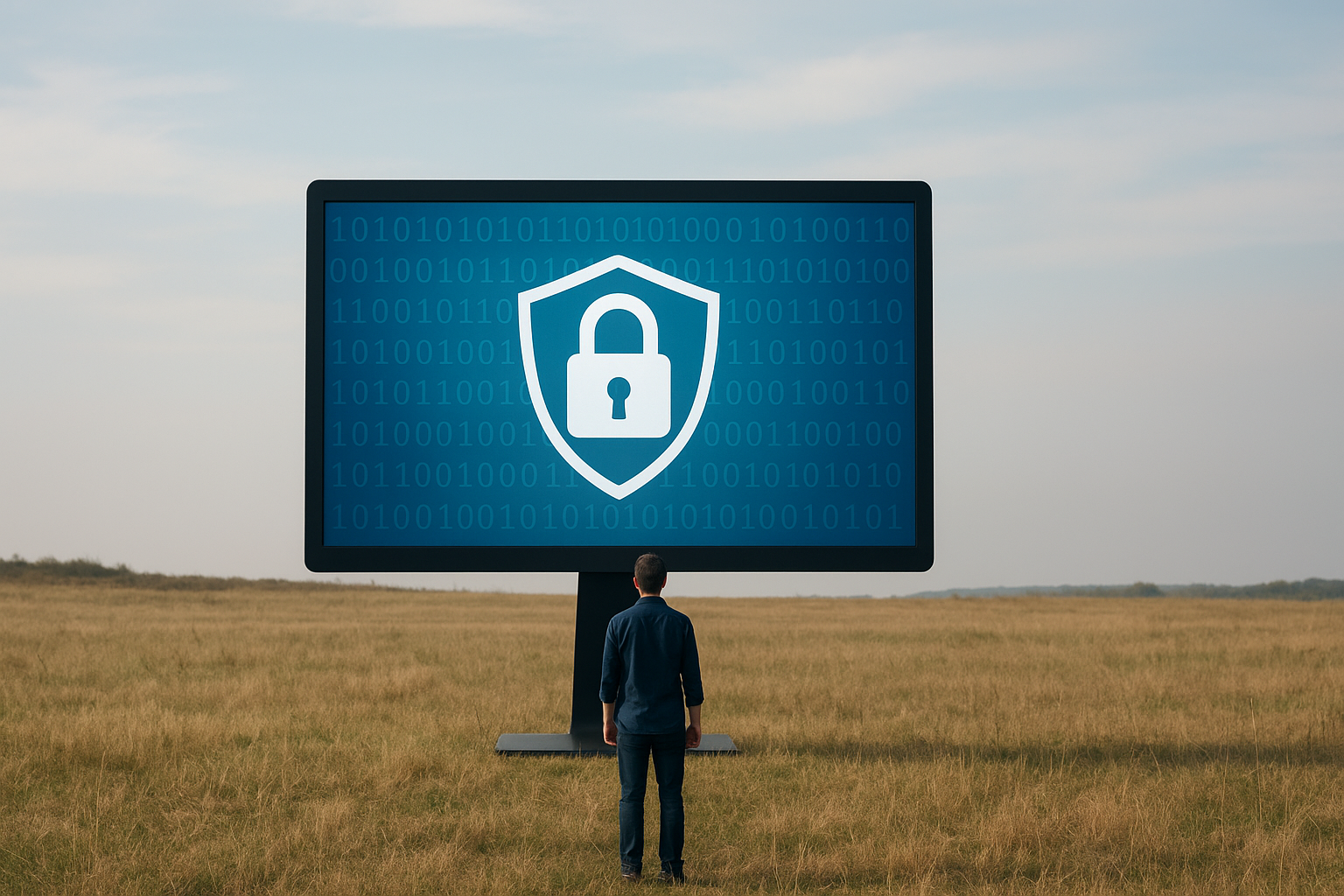 Privacidad y RGPD: cómo cuidamos tus fotos y datos – Intro – servidor seguro con candado digital en pantalla